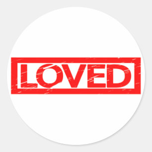 Love Briefmarke Runder Aufkleber