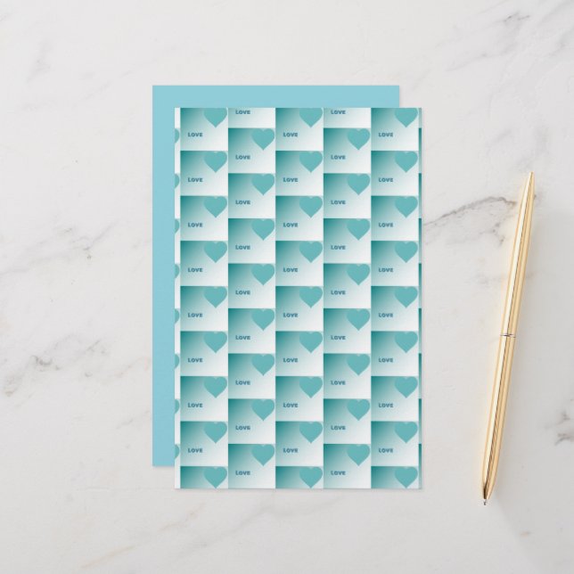 Love. Briefpapier (Vorderseite/Rückseite Beispiel)