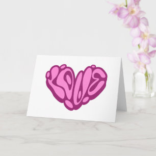 Love Bubble Rosa Herz Karte