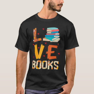 LOVE Bücher Frohen Erntedanktag an mich euch Büche T-Shirt