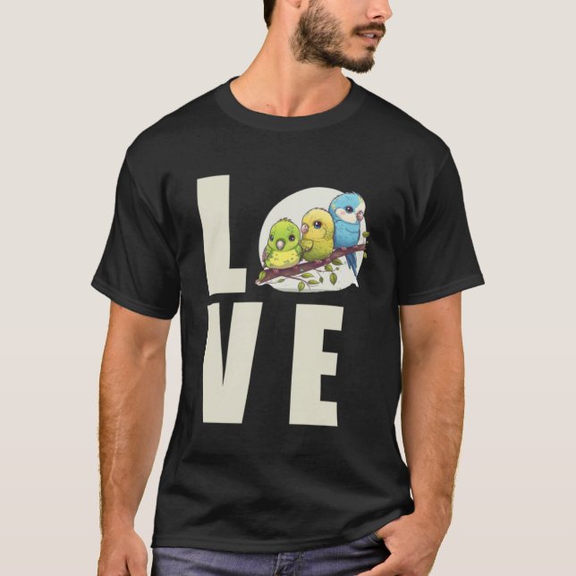 Love Budgie Mom Budgerigar Parakeet Bird Pullover (Devant)