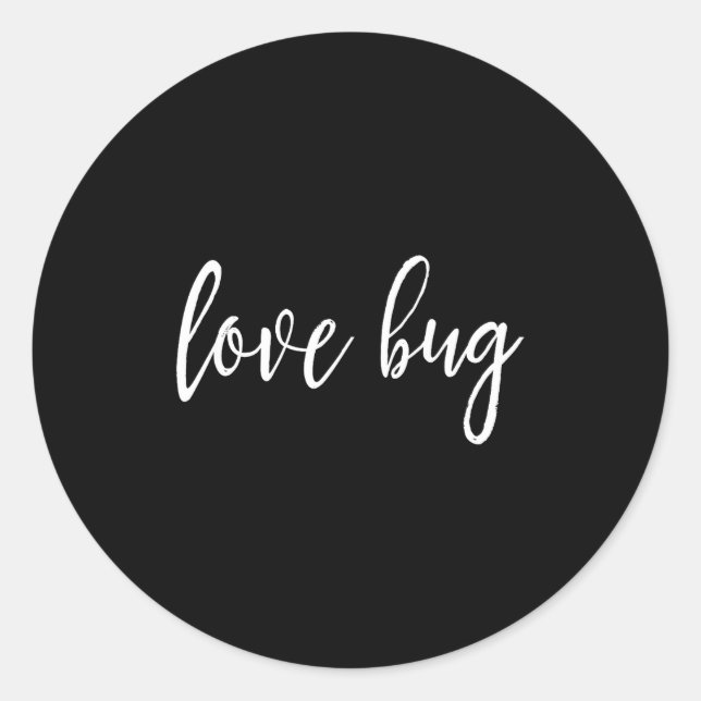 Love Bug For Valentine's Day  Runder Aufkleber (Vorderseite)
