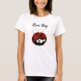 Love Bug Marienkäfer, Süße Cartoon Valentinstag T-Shirt
