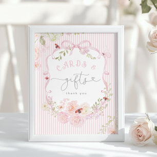 Love Bug Pink Schleife Karten und Geschenke Baby S Poster