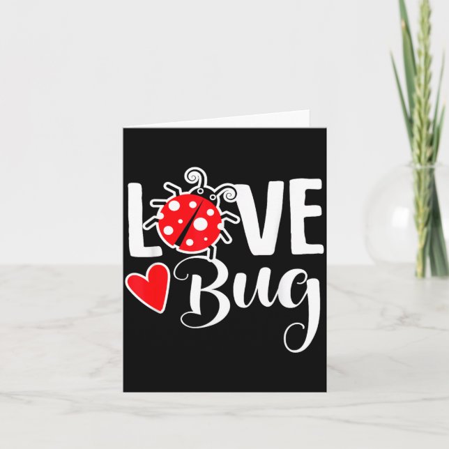 Love Bug Süße Valentinstag-Party Marienkäfer  Karte (Vorderseite)