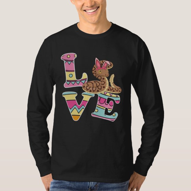 Love Bunny Ball Python Eggs Hunting Happy Easter D T-Shirt (Vorderseite)