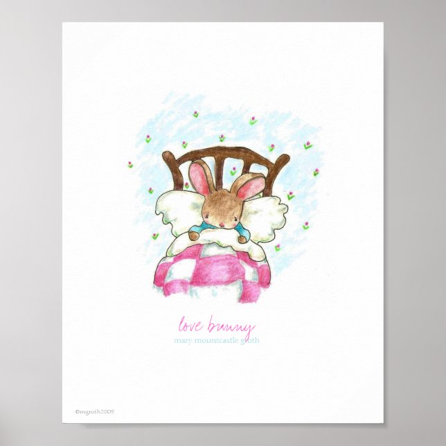 Love Bunny Druck Poster (Vorne)