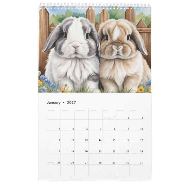 Love Bunny Rabbits Kalender (Jan 2027)