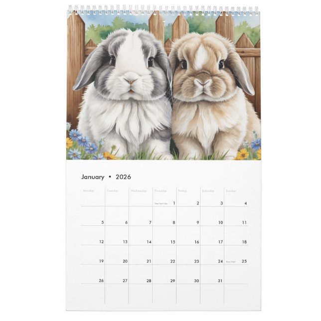 Love Bunny Rabbits Kalender (Jan 2026)