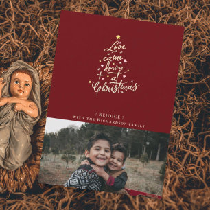 Love Came Down Foto Weihnachtskarte Feiertagskarte