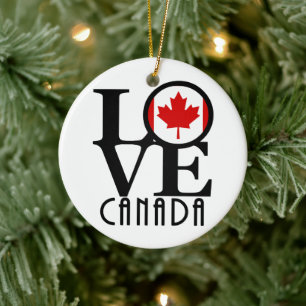 LOVE Canada Keramik Ornament