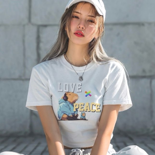 LOVE × CAPYBARA - Custom T-Shirt (Von Creator hochgeladen)