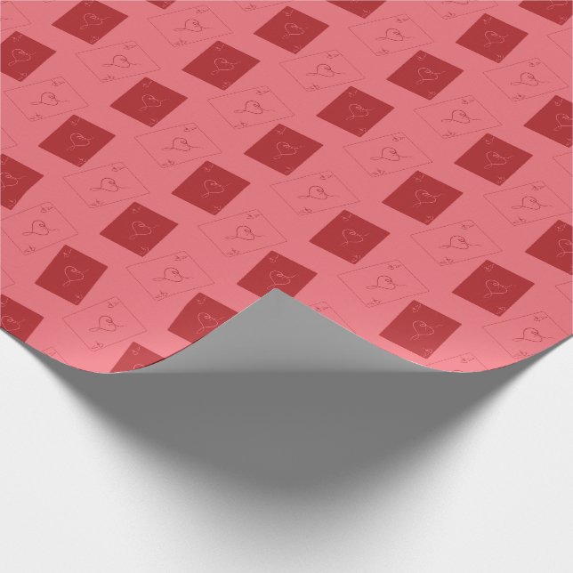 Love card wrapphing paper geschenkpapier (Ecke)