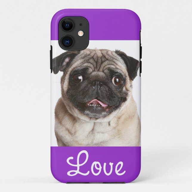 Love Carlin Puppy Dog Purple iPhone 5 Coque couver (Dos)