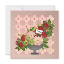 Love ! Carte d'art botanique plat