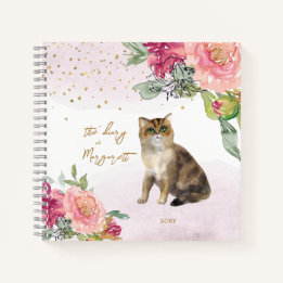 Love Cat Illustration Girl Daily Sketchbook Notizbuch