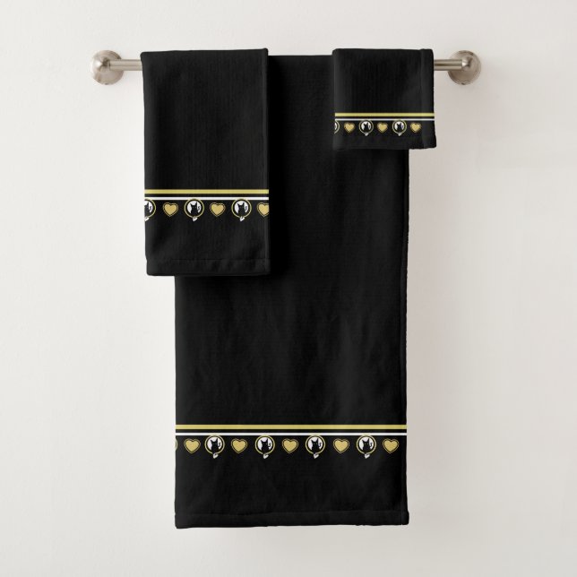 Love Cat Towel Set conçu par la poète Adiela Akoo (En situation)