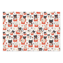Love Cat Wrapping Papier Set