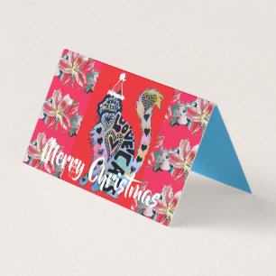 Love Cats Chat Merry Rouge violet jeu de cartes de