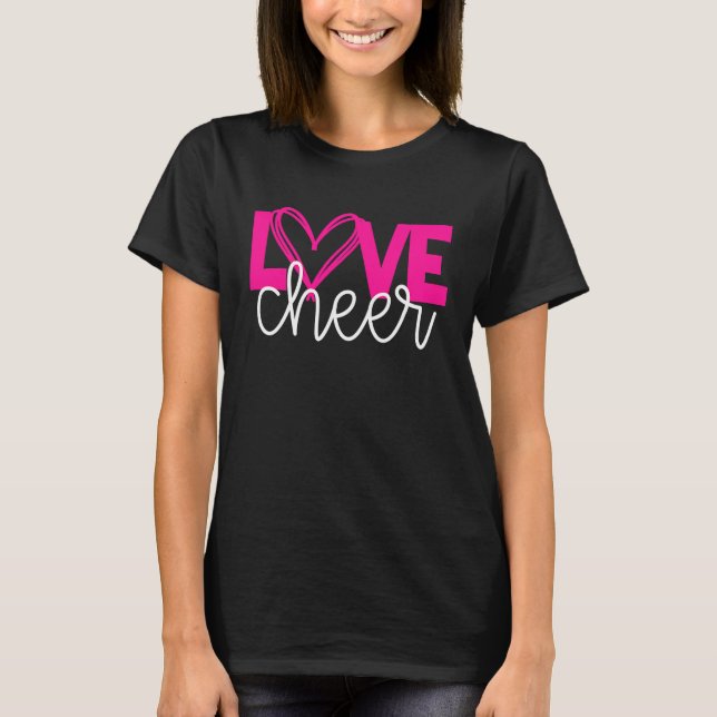 Love Cheer Cheerleading  for Her High School Footb T-Shirt (Vorderseite)