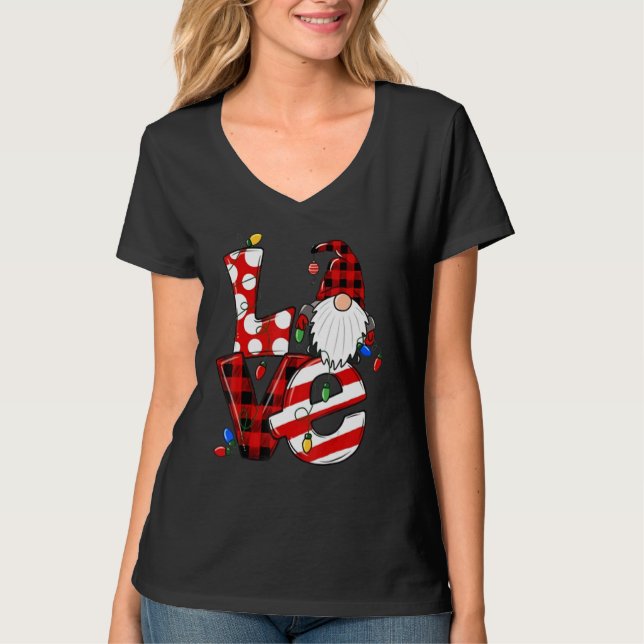 Love Christmas  Santa Claus Gnome Merry Christmas  T-Shirt (Vorderseite)