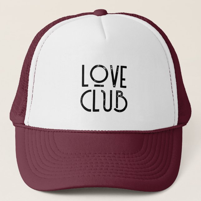 Love Club Hat for Bachelorette, Bridesmaid Truckerkappe (Vorderseite)