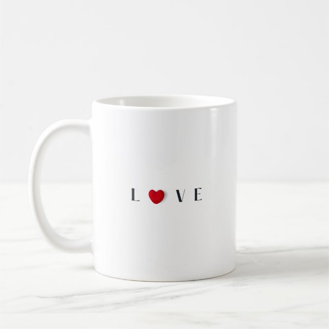 Love Coeur café Mug (Gauche)