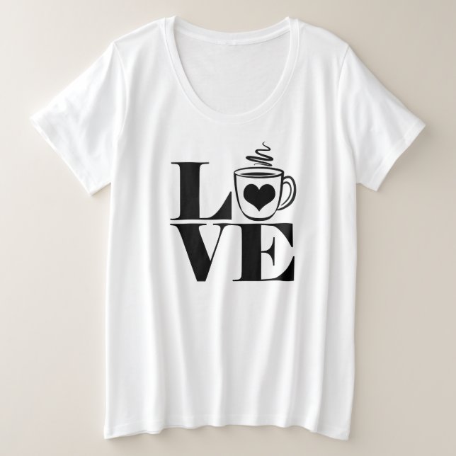 Love Coffee Cup Heart Coffee Lover (Design devant)