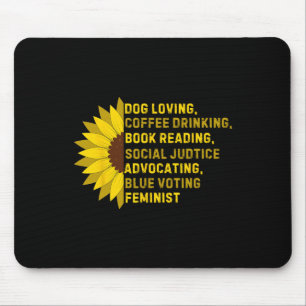Love Coffee Drinking Book Reading Social Justice Mousepad