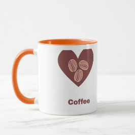Love Coffee Heart Mug Tasse