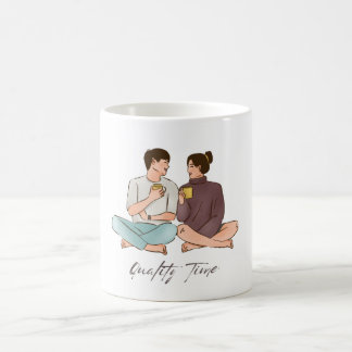 Love & Coffee Paarmug – Illustration der Qualitäts Kaffeetasse