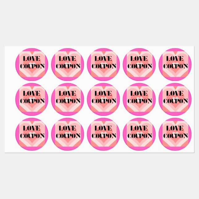 Love Coupon Stickers Multiple (Feuille)