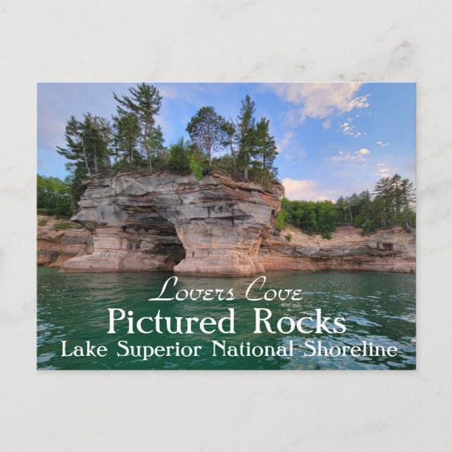 Love Cove Pictured Rocks Postcard Postkarte (Vorderseite)
