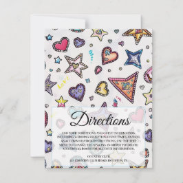 Love & Crystal Wedding Directions Insert Card Einladung