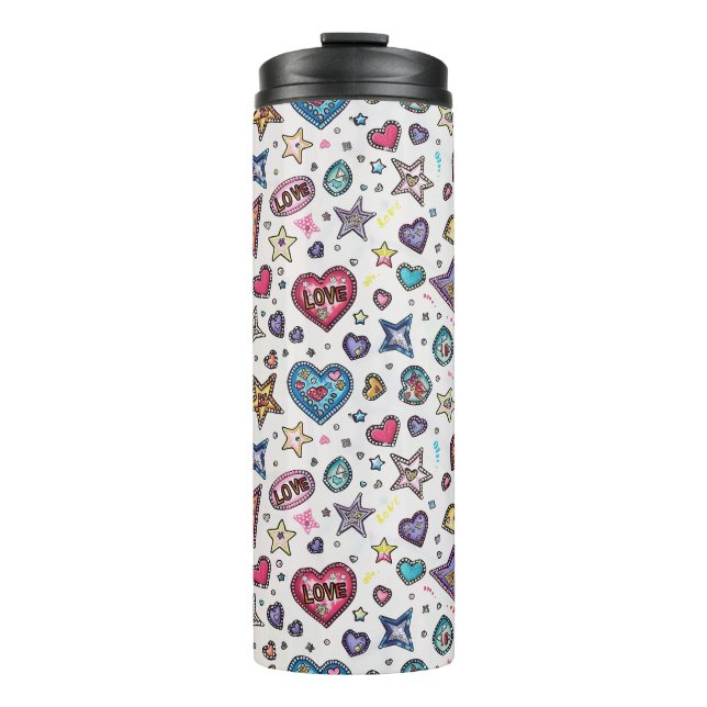 Love & Crystals | Crystal Hearts Thermal Tumblers Thermosbecher (Vorderseite)
