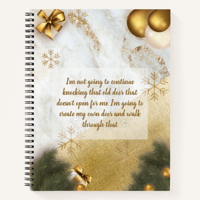 Love Custom Motivierend Quote green Gold Marmor Notizbuch (Vorderseite)
