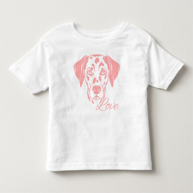 Love Dalmata Kleinkind T-shirt (Vorderseite)