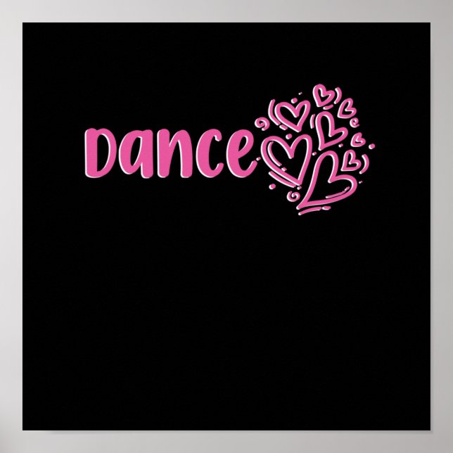 Love Dance Heart Dancers Dancing Day Graphic Poster (Vorne)