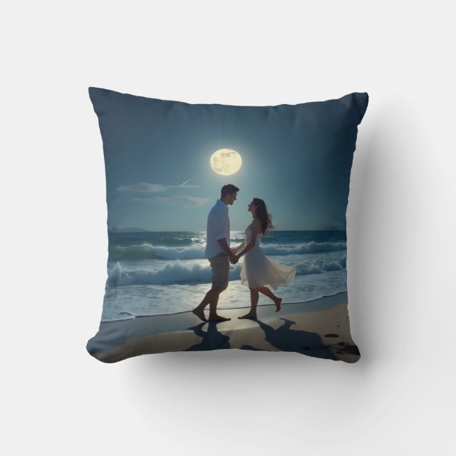 Love Dance Moon Pillow Kissen (Vorderseite)
