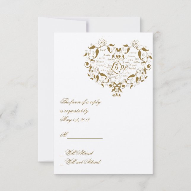 Love dans n'importe quelle langue dans la carte de (Devant)