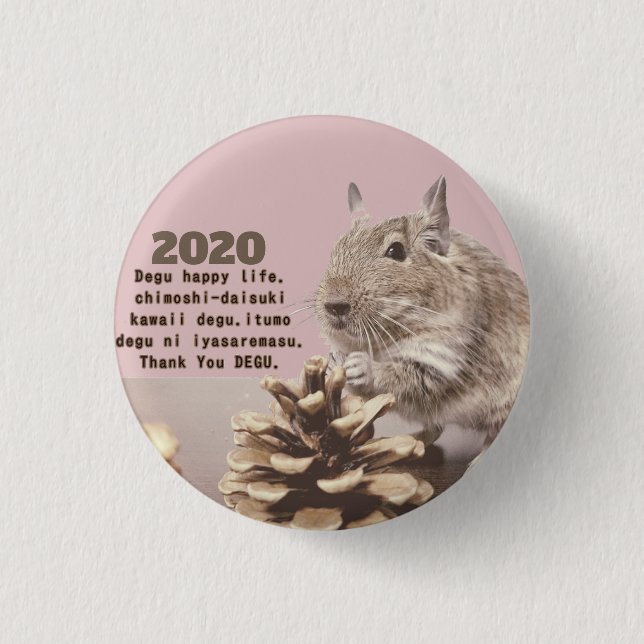 LOVE ♡ DEGU　2020 BUTTON (Vorderseite)