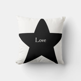 Love Design noir & étoile Trow Coussin Coussins