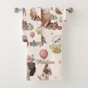 Love Dogs Badhandtuch Set