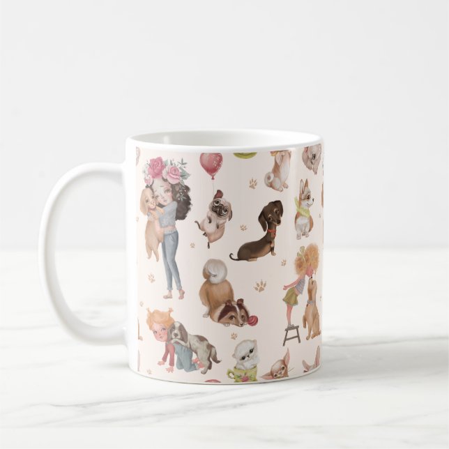 Love Dogs Kaffeetasse (Links)