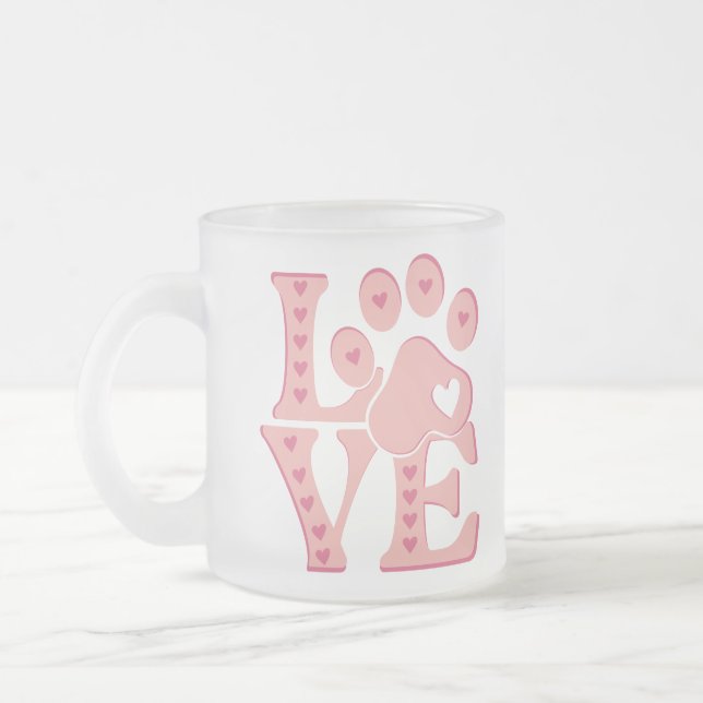 Love Dogs Perzonalized Mattglastasse (Links)