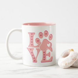 Love Dogs Perzonalized Zweifarbige Tasse
