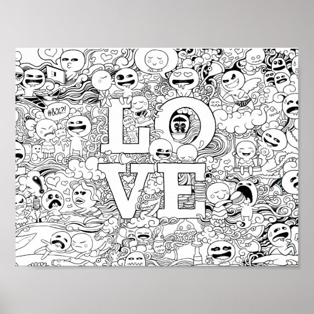 Love Doodle Poster (Vorne)