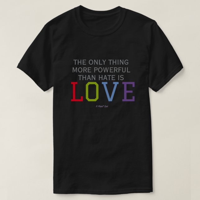 LOVE (double sided) (dark) - A MisterP Shirt (Design vorne)