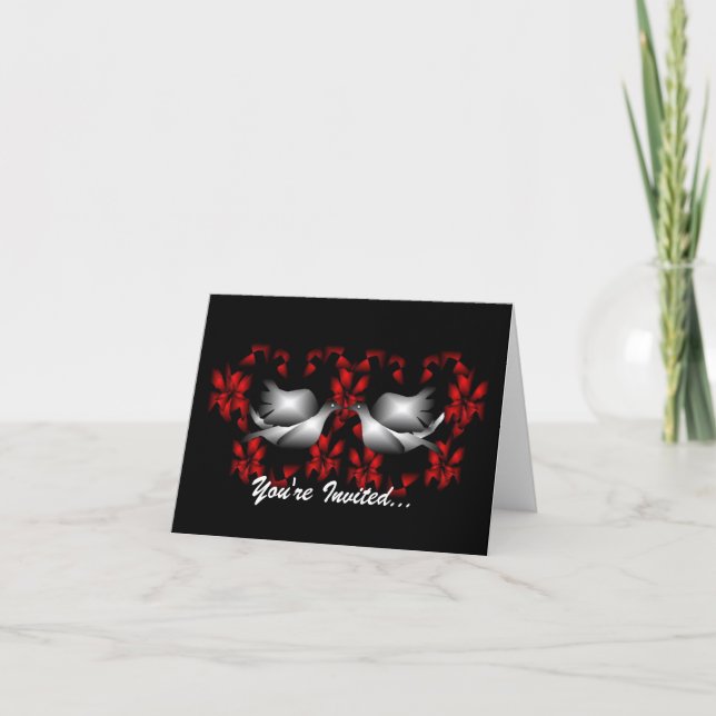 Love Doves Blank Invitation (Devant)