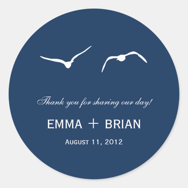 Love Doves Favoriser Sticker / Envelope Seal - Mar (Devant)